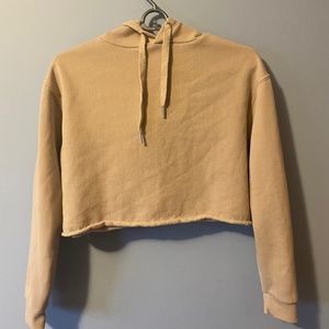 Womens/girls XS light brown crop hoodie